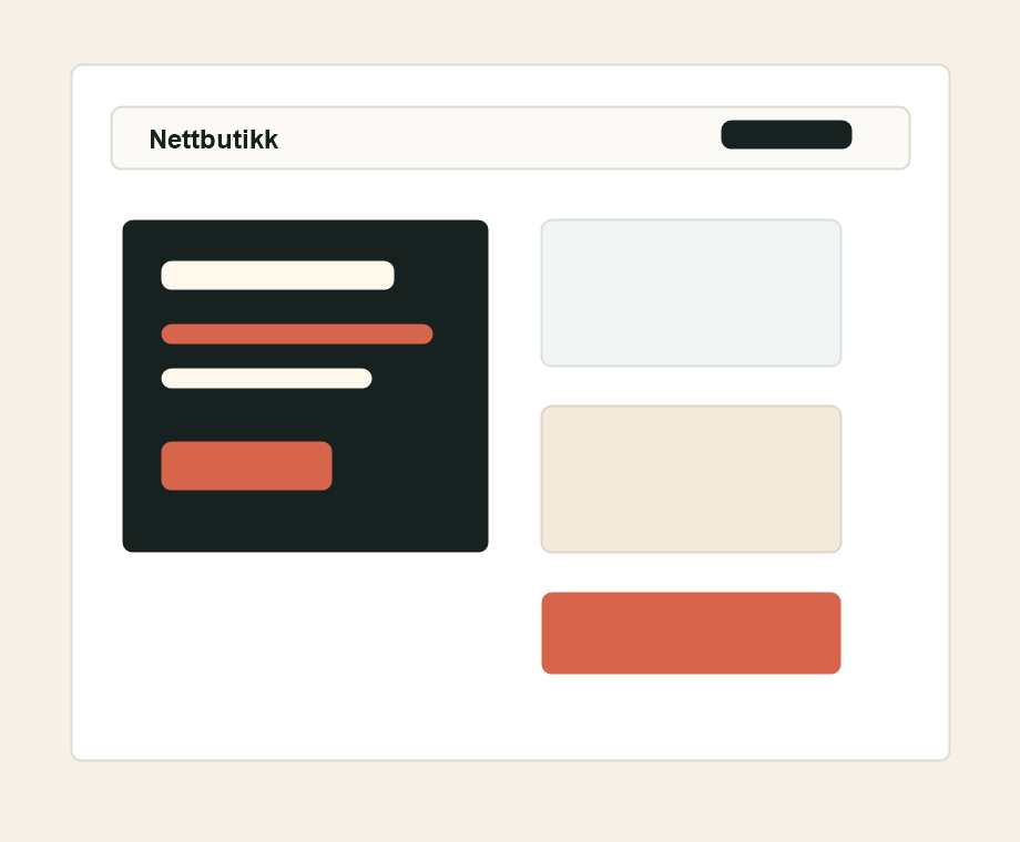 Nettsidemockup for nettbutikk